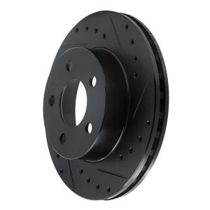 Ford Ranger Brake Rotor (1) - Front Right - R1 Concepts - Drilled & Slotted - Black - `95-`02